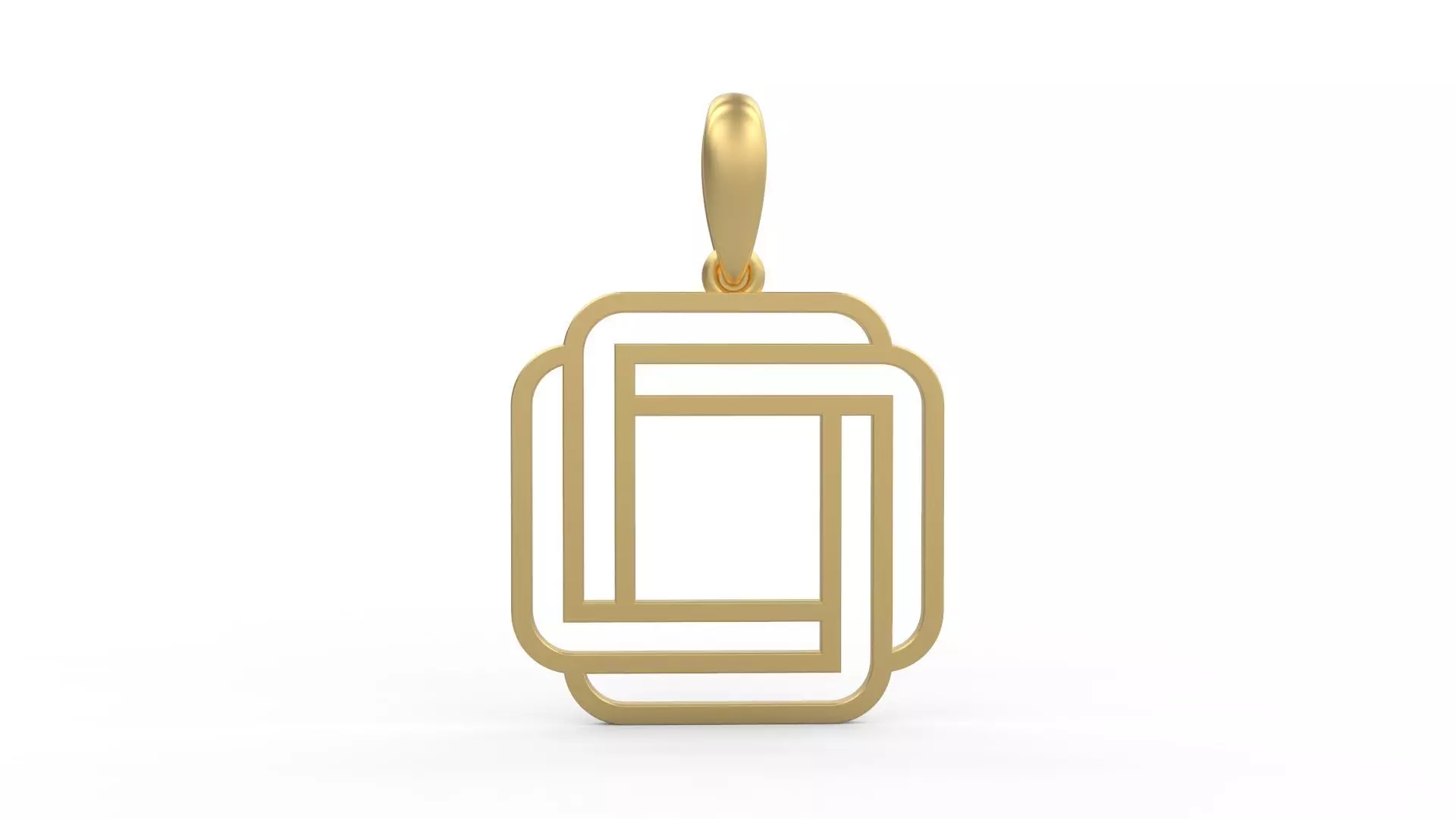 Initial Letters Pendant Linee O 3D print model_0