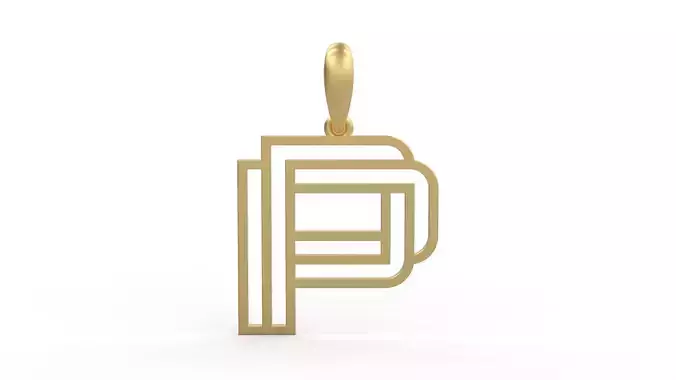 Initial Letters Pendant Linee P 3D print model