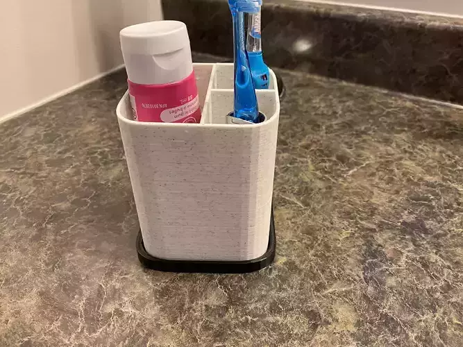 Small Toothbrush Holder Bathroom Storage Organizer Caddy
