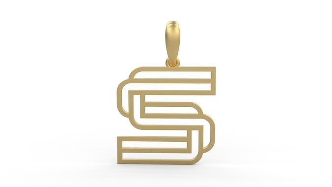 Initial Letters Pendant Linee S 3D print model
