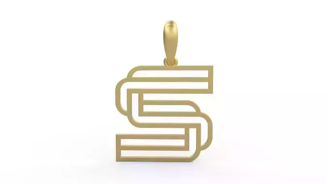Initial Letters Pendant Linee S 3D print model