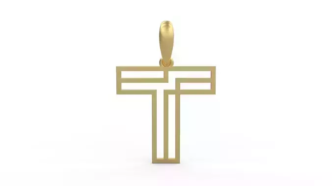 Initial Letters Pendant Linee T 3D print model