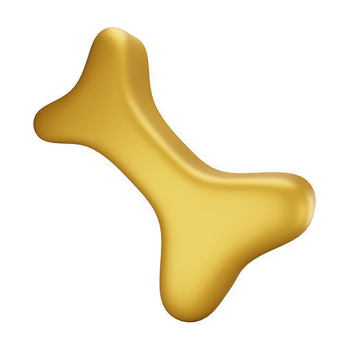 Bone 3D Icon Low-poly 3D model