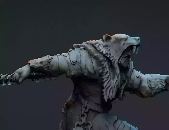 MEDIEVAL FANTASY WINTER WARRIOR CONCEPT 3D 3D print model
