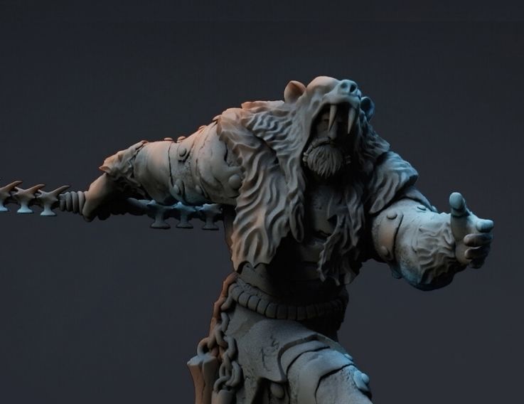 MEDIEVAL FANTASY WINTER WARRIOR CONCEPT 3D 3D print model_1