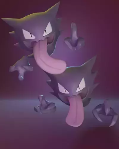 Pokemon - Haunter with two different poses