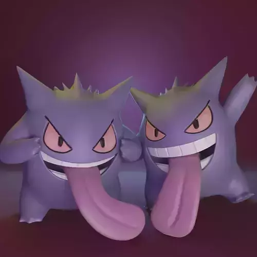 Pokemon - Gengar with two different poses