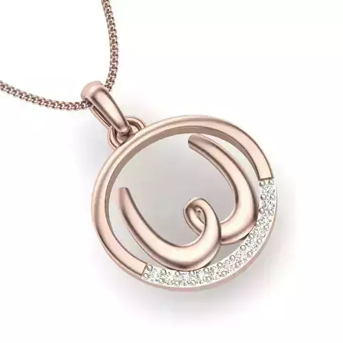 Pendant W Alphabets 
