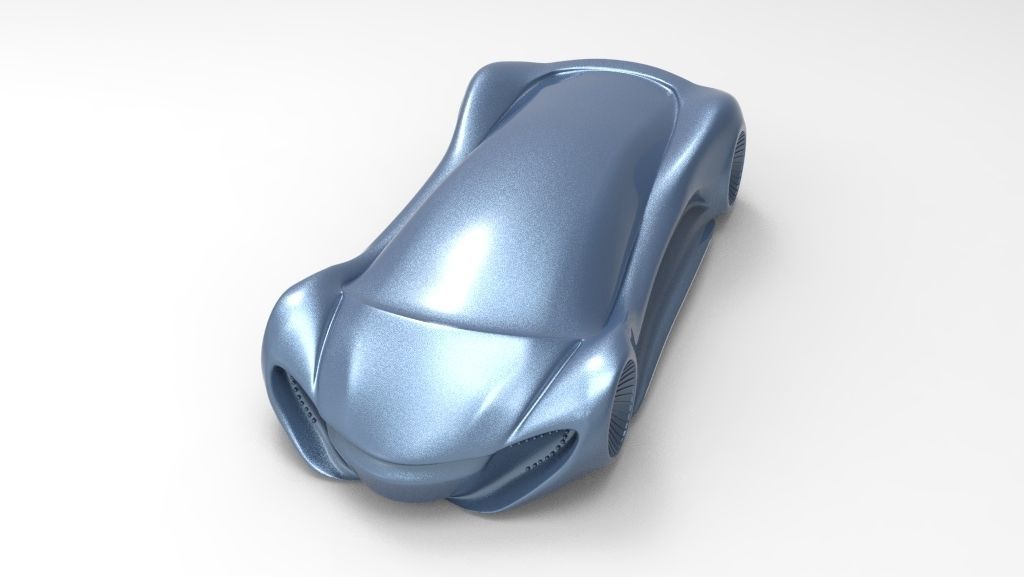 Futuristic Car 3D Printable 3D print model_2