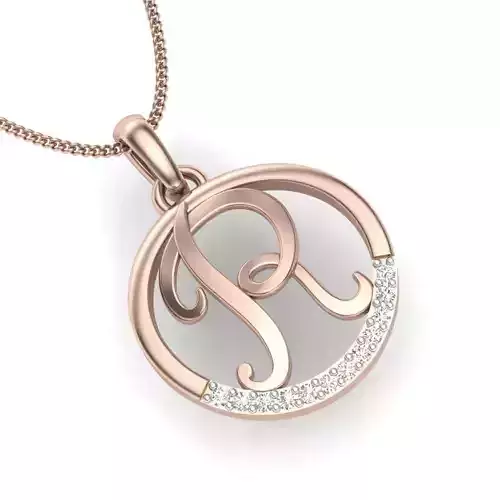 Pendant R alphabet 