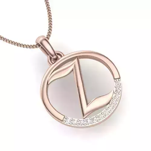 Letter Alphabet-Z Pendant 