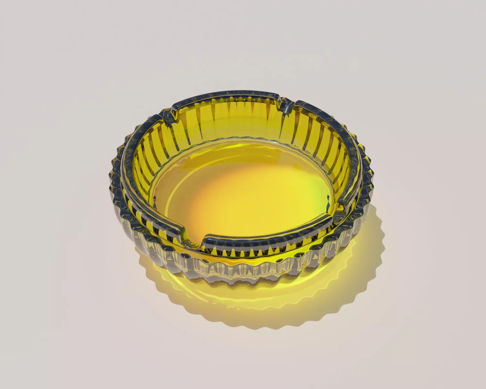 Classic Vintage 70s Ashtray 3D model_0