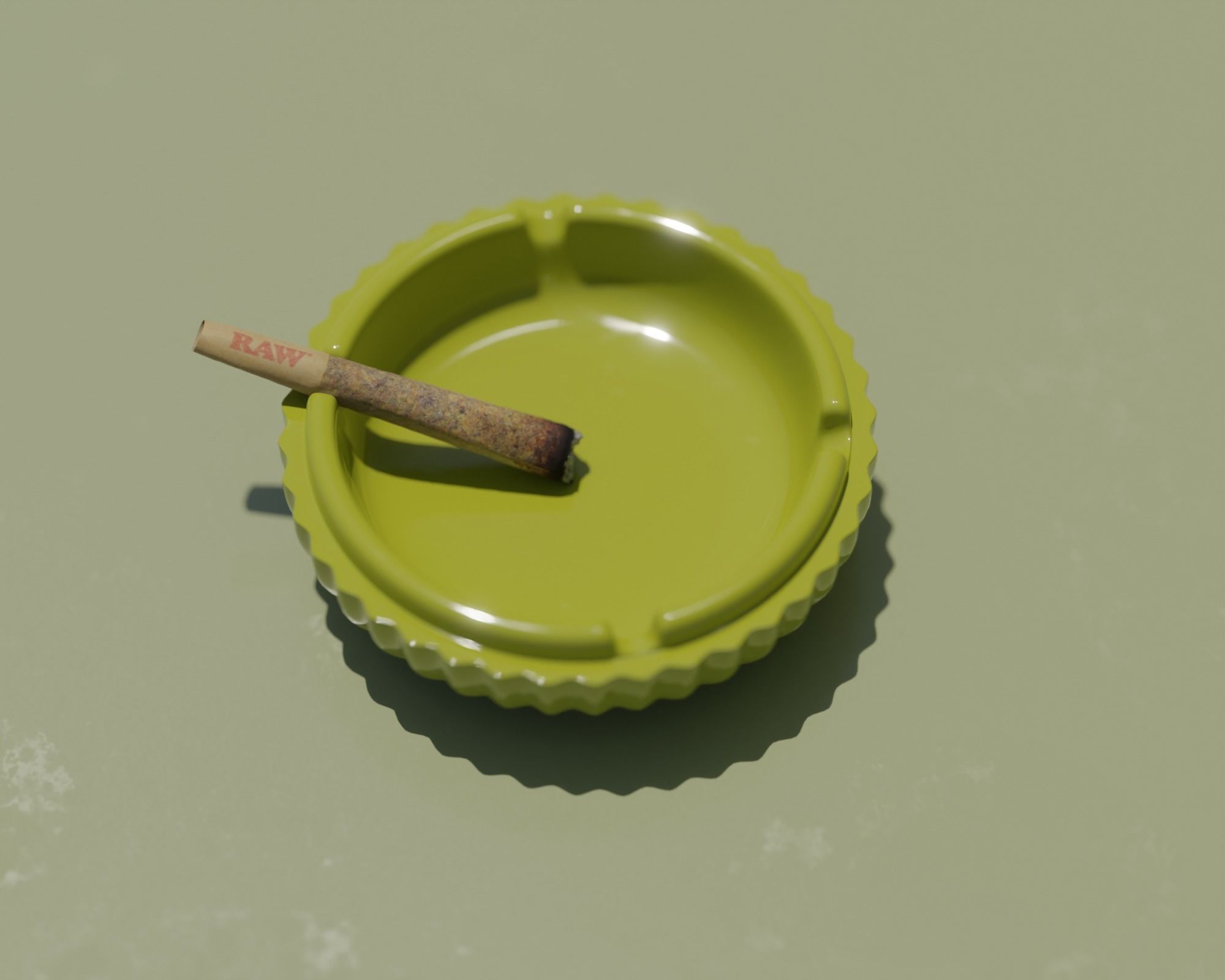 Classic Vintage 70s Ashtray 3D model_1