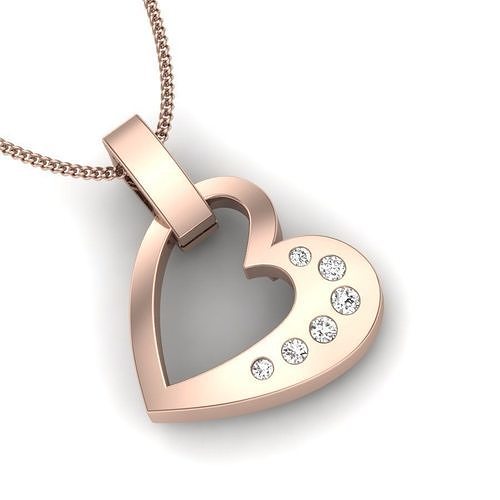 diamond Heart pendant 3D print model