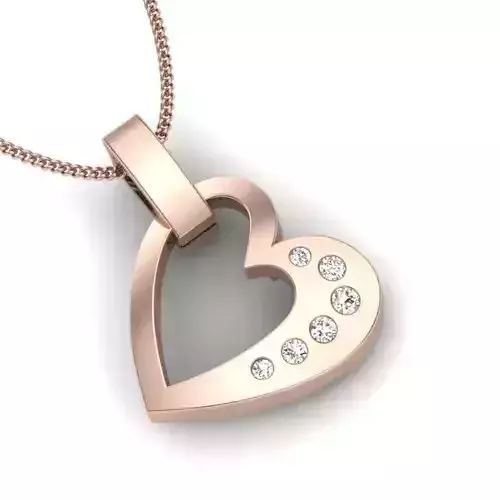 diamond Heart pendant 3D print model