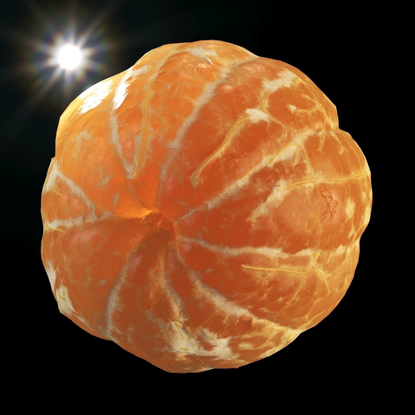 4k scanned peeled tangerine 3D model_6