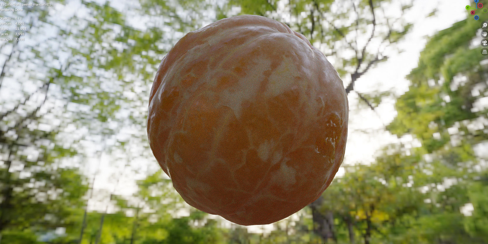 4k scanned peeled tangerine 3D model_18