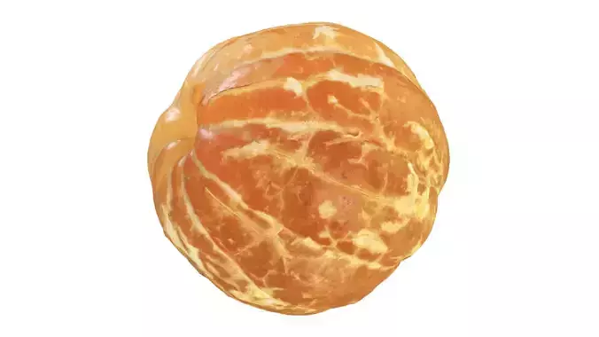 4k scanned peeled tangerine 3D model