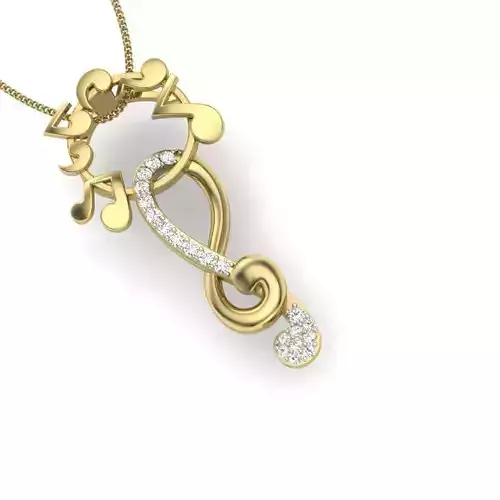 solitaire wedding engagement women pendant 3dm render detail
