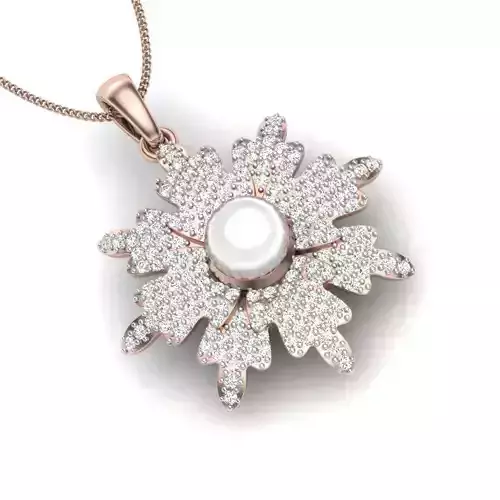 solitaire pendant 3dm render detail