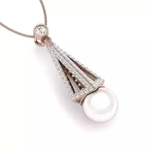 Opal Stone Pendant 3dm render detail