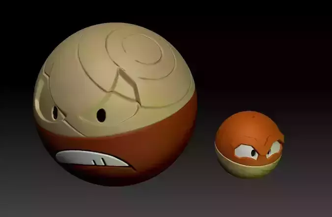 Pokemon Hisuian Voltorb Hisuian Electrode 3D print model