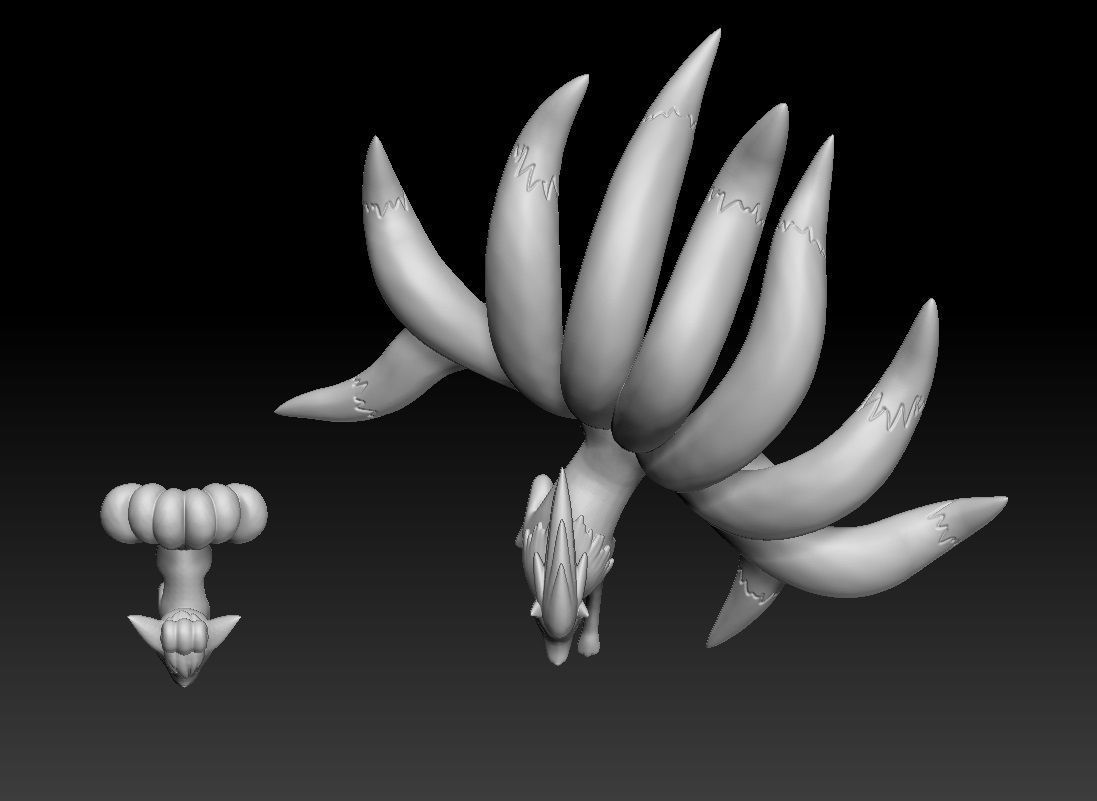 Pokemon Vulpix Ninetales 3D print model_2