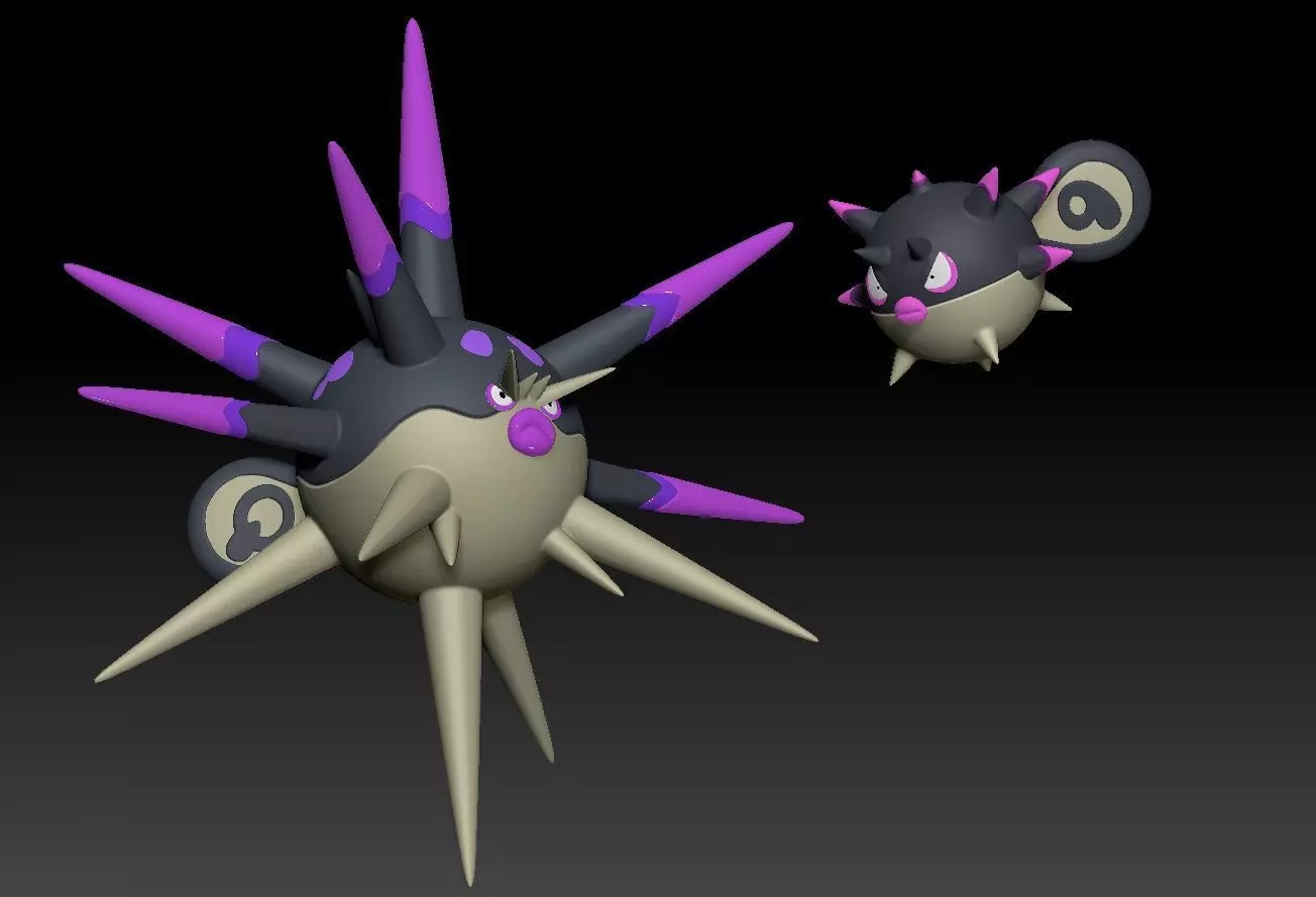 Pokemon Hisuian Qwilfish Overqwil 3D print model_0