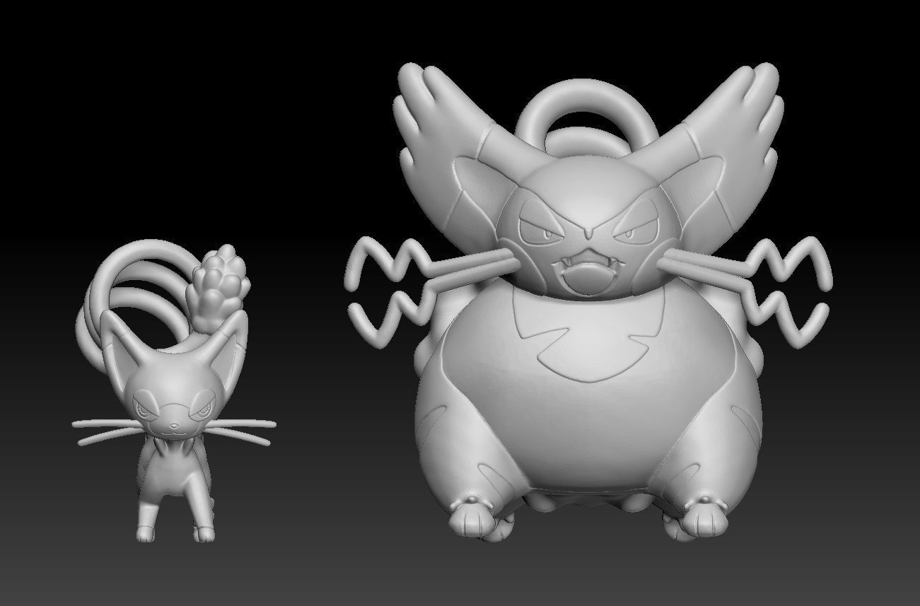 Pokemon Glameow Purugly 3D print model_1