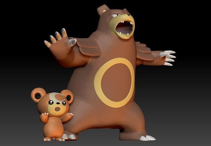Pokemon Teddiursa Ursaring 3D print model