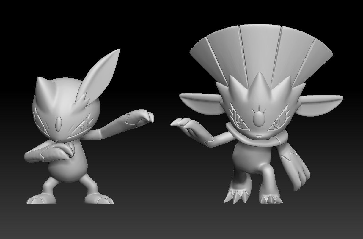 Pokemon Sneasel Weavile 3D print model_1