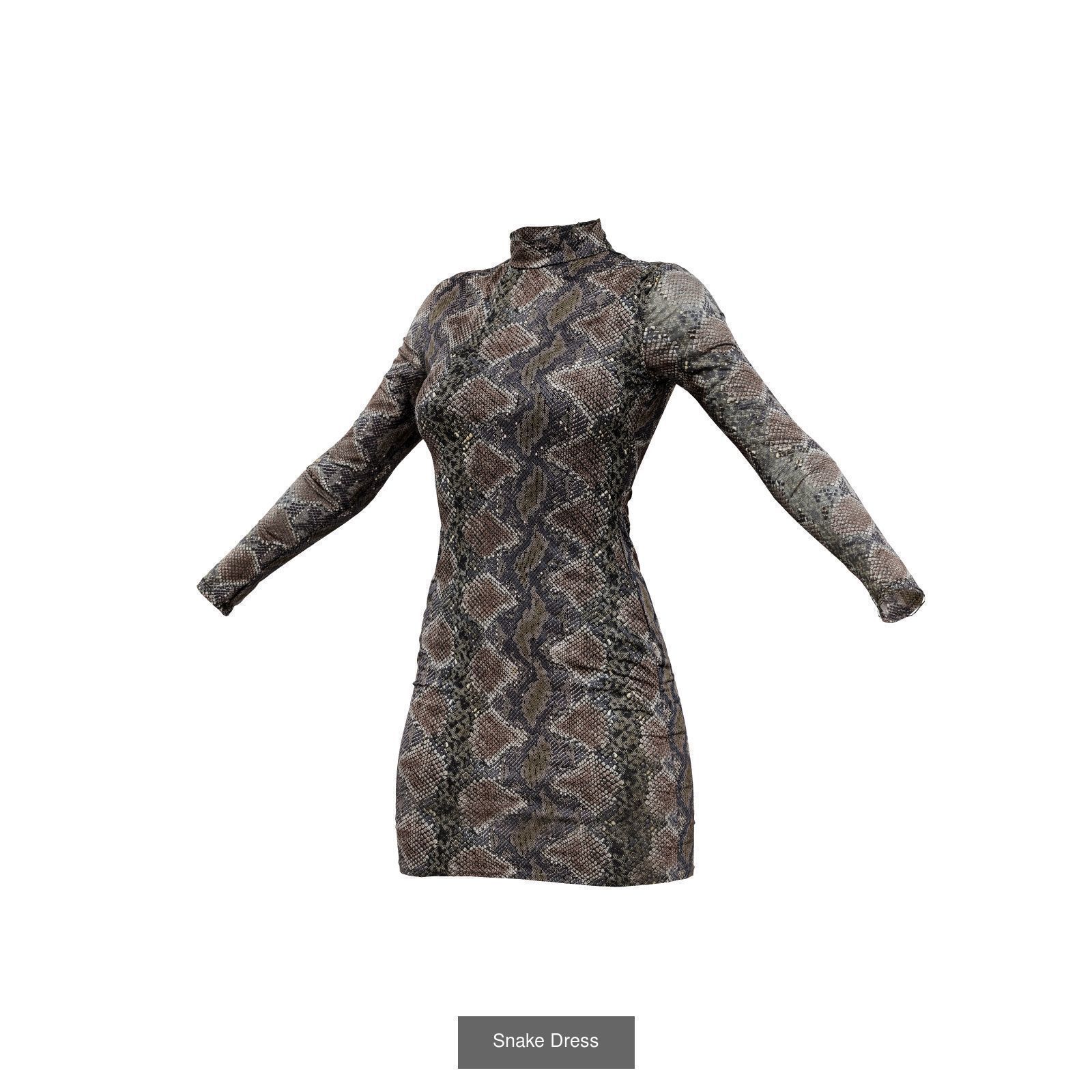 20 Edgy Dress 3D Model Collection_18