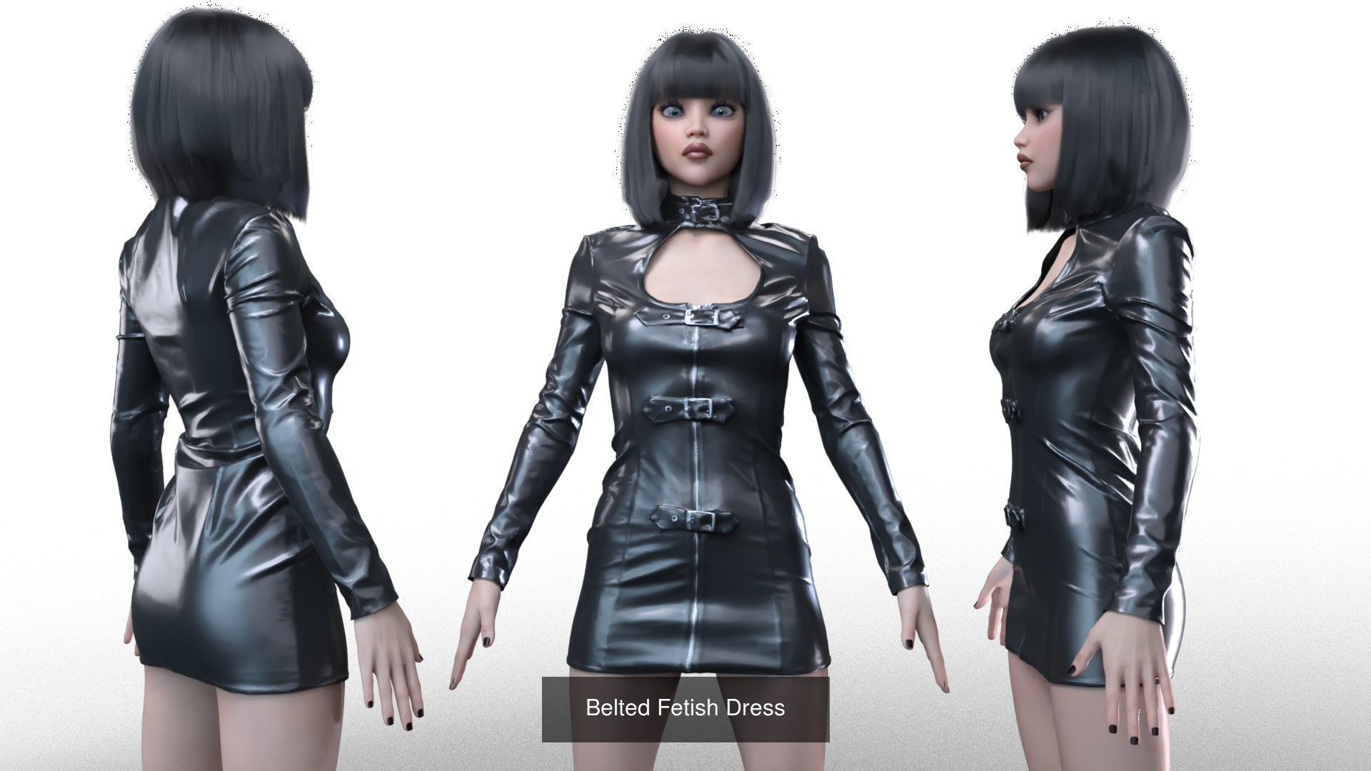 20 Edgy Dress 3D Model Collection_15