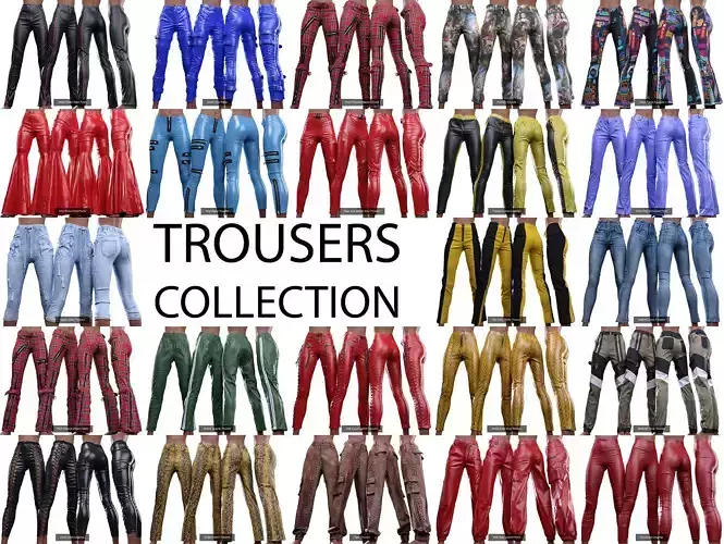 27 Trousers 3D Model Collection