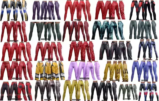26 Trousers and Leggings 3D Model Collection