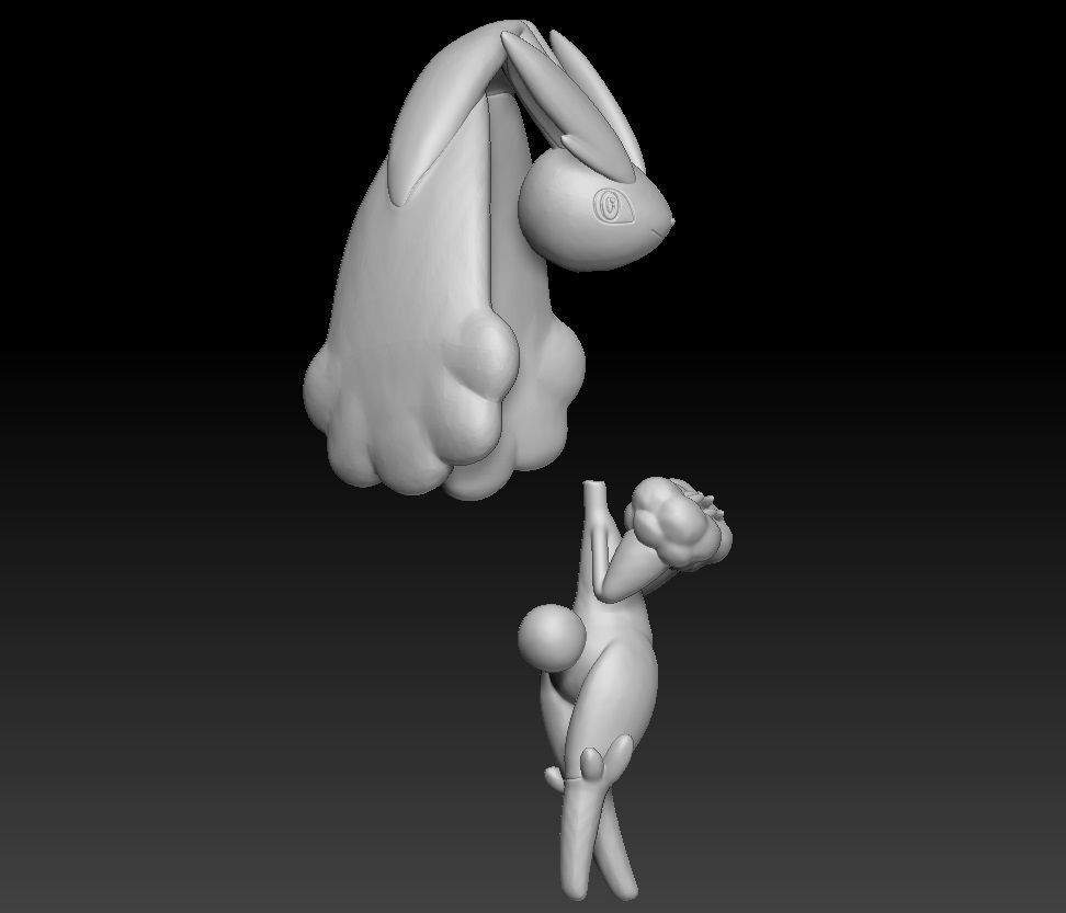 Pokemon Buneary Lopunny Mega Evolution 3D print model_2