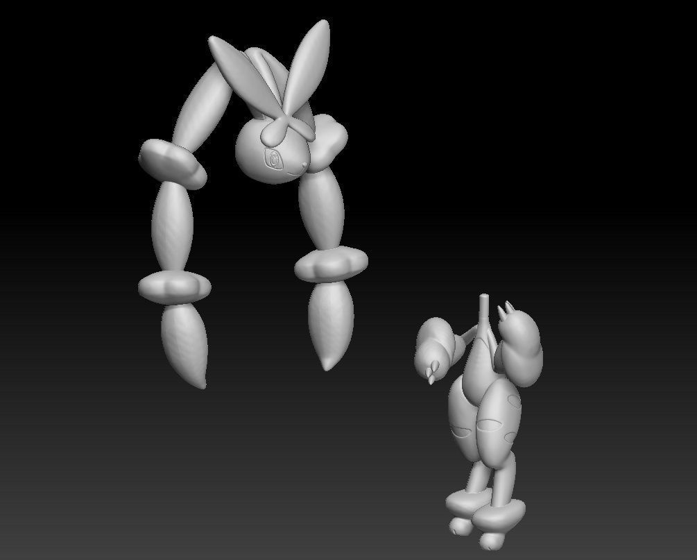 Pokemon Buneary Lopunny Mega Evolution 3D print model_3