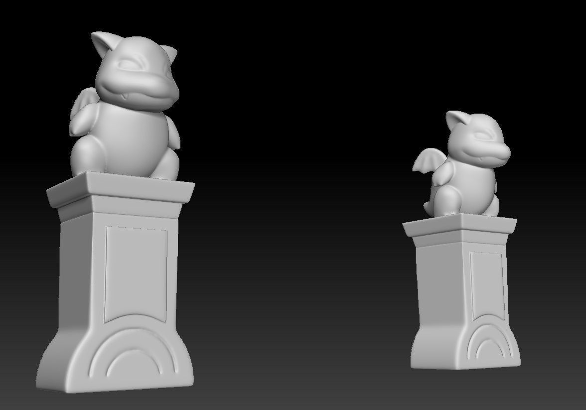 Pokemon Gym Stone Statue 3D print model_2