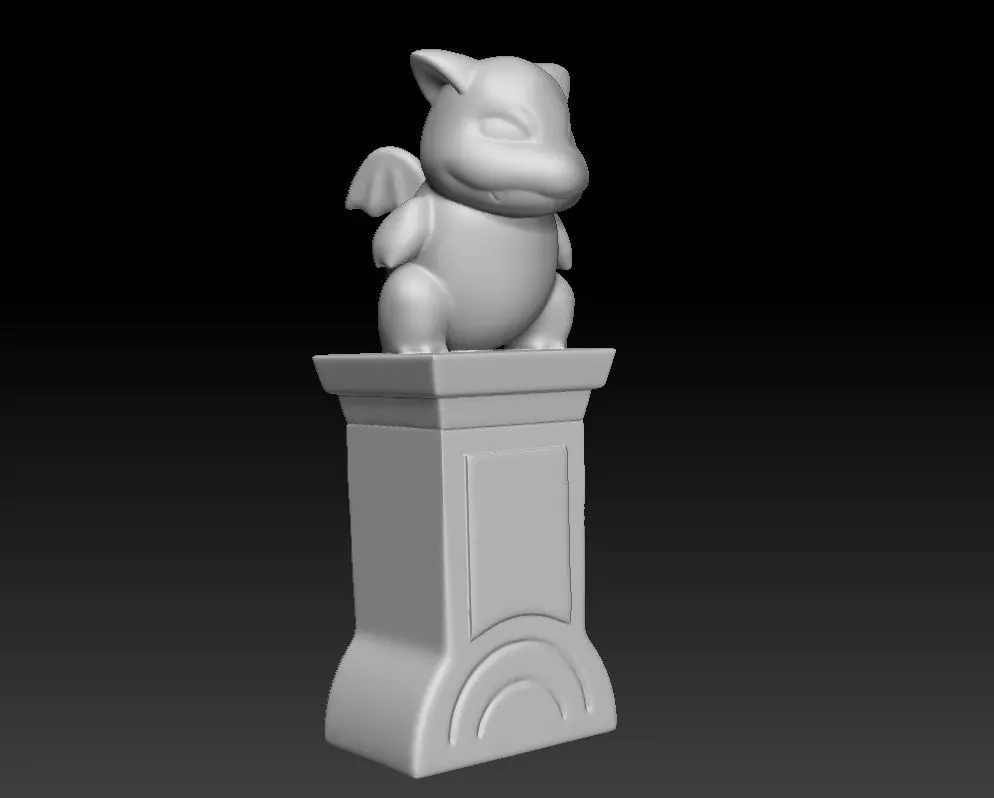 Pokemon Gym Stone Statue 3D print model_0