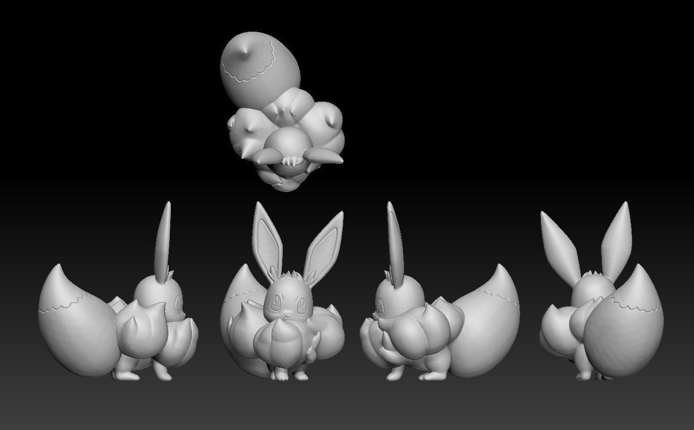 Pokemon Gigantamax Eevee 3D print model_1