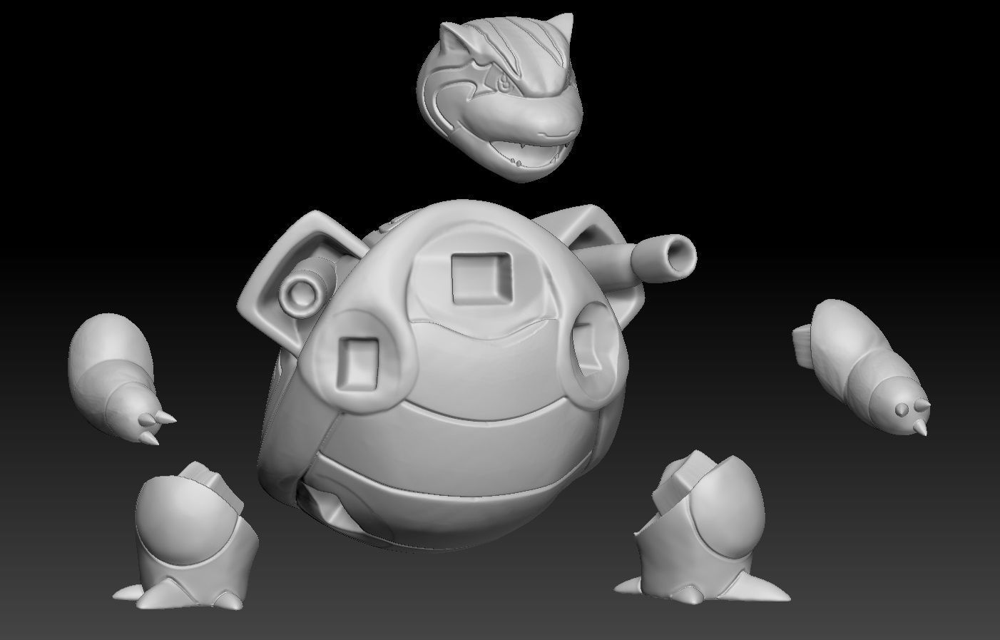 Pokemon Clone Venusaur Charizard Blastoise 3D print model_6