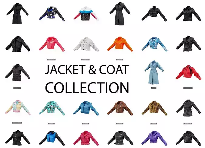 27 Coats and Jackets 3D Model Collection