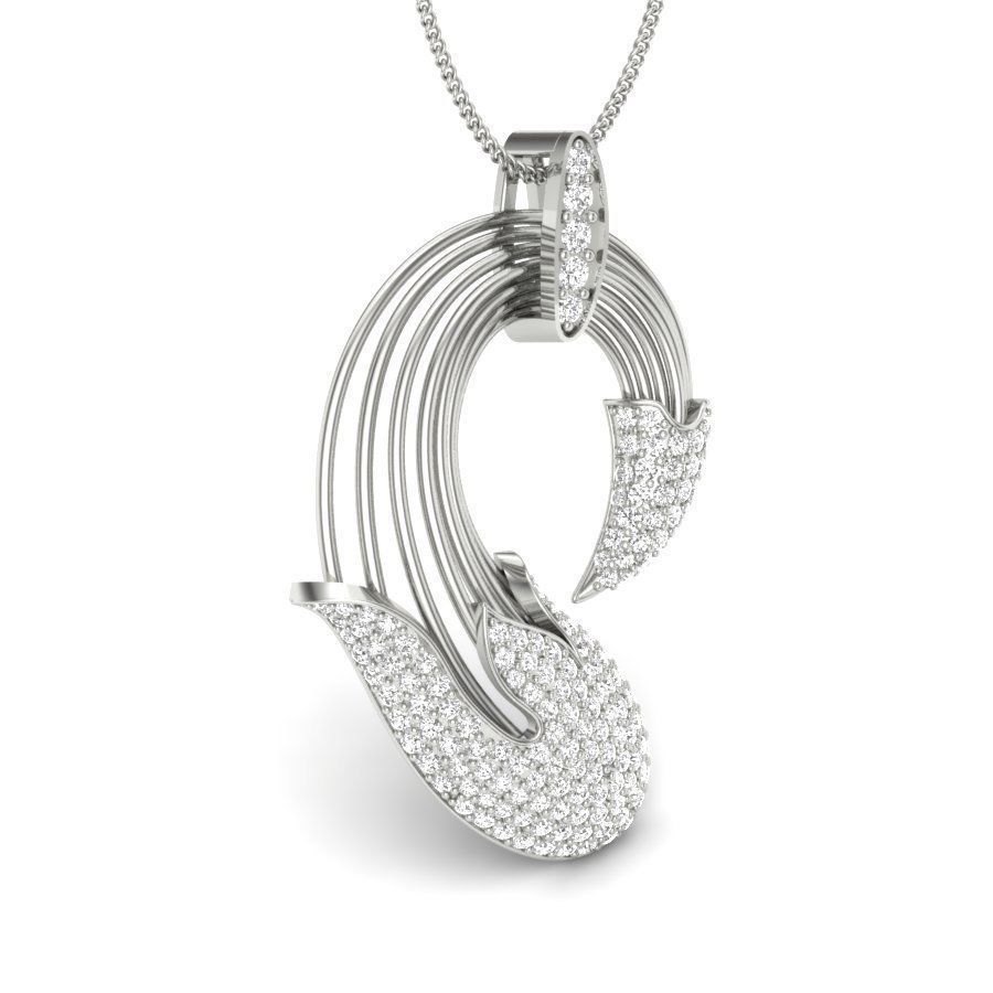 Women Pendant 3D print model_12