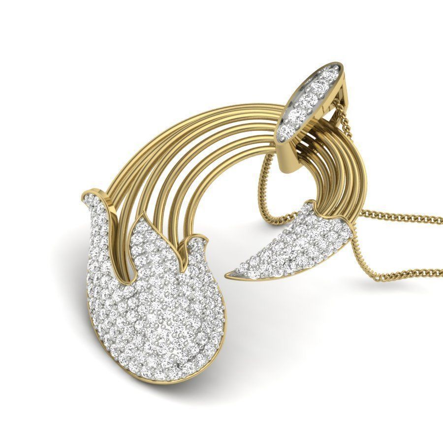 Women Pendant 3D print model_3