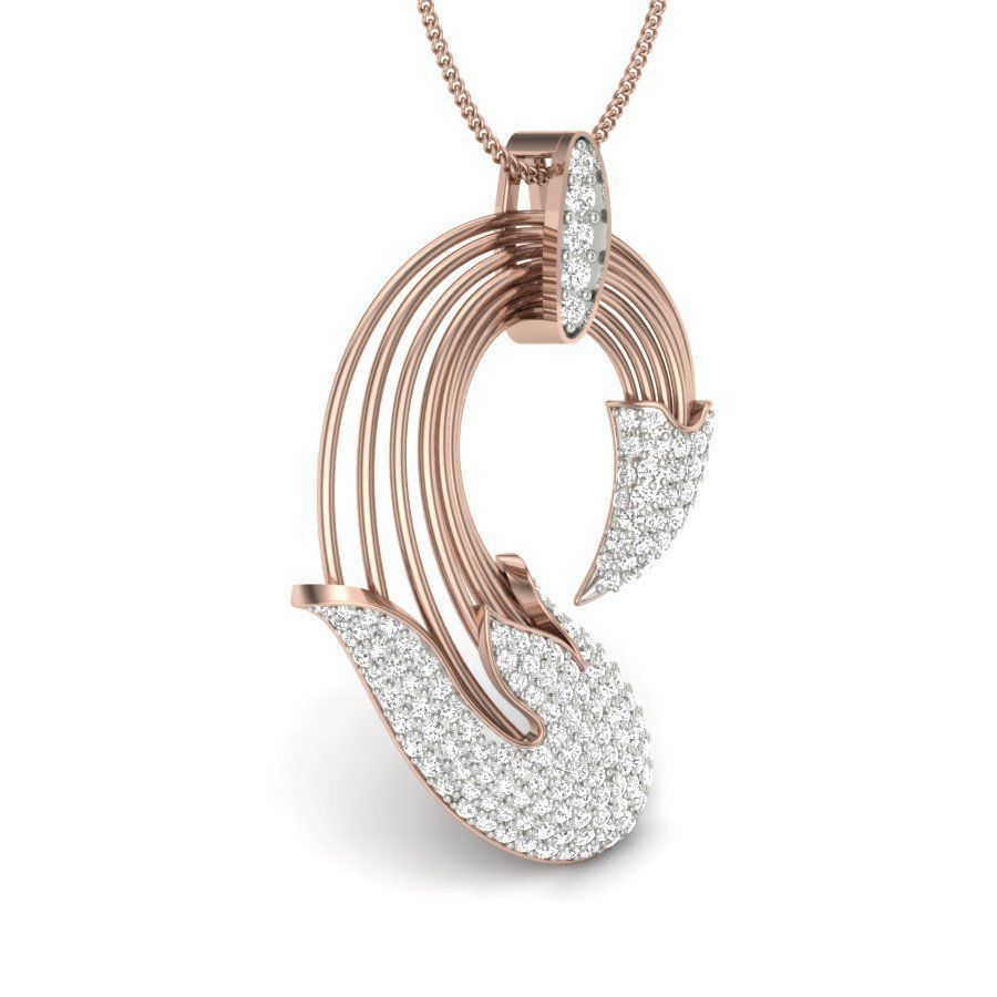 Women Pendant 3D print model_6