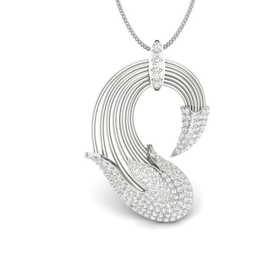 Women Pendant 3D print model_11