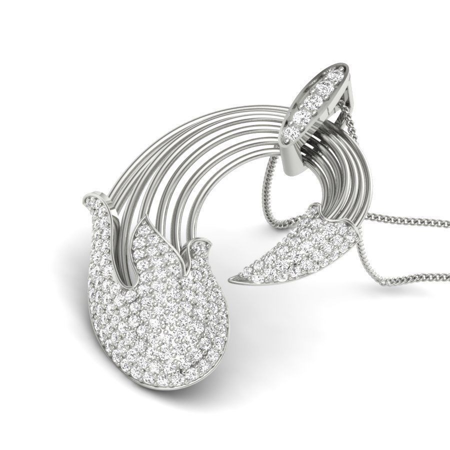 Women Pendant 3D print model_8