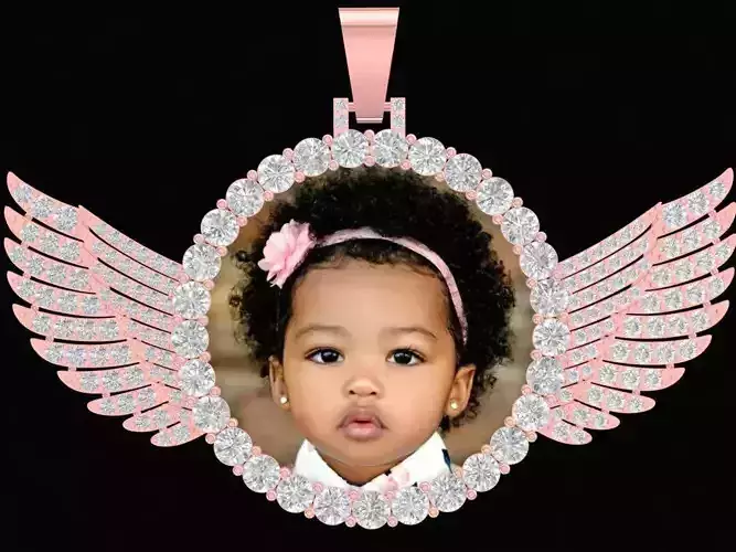 DIAMOND PHOTO WINGS PENDANT 3097