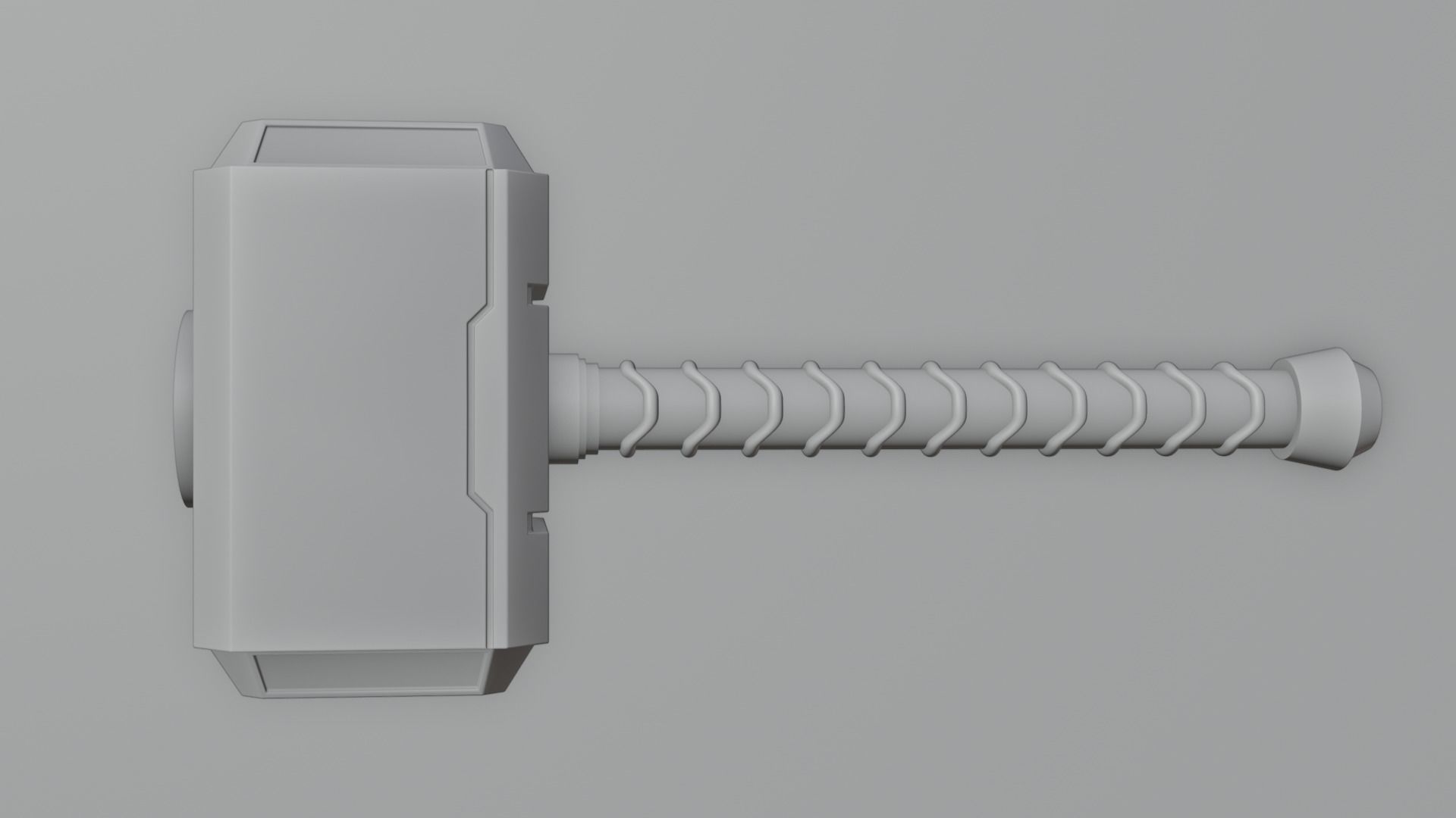 Thor hammer Mjolnir 3D model_5