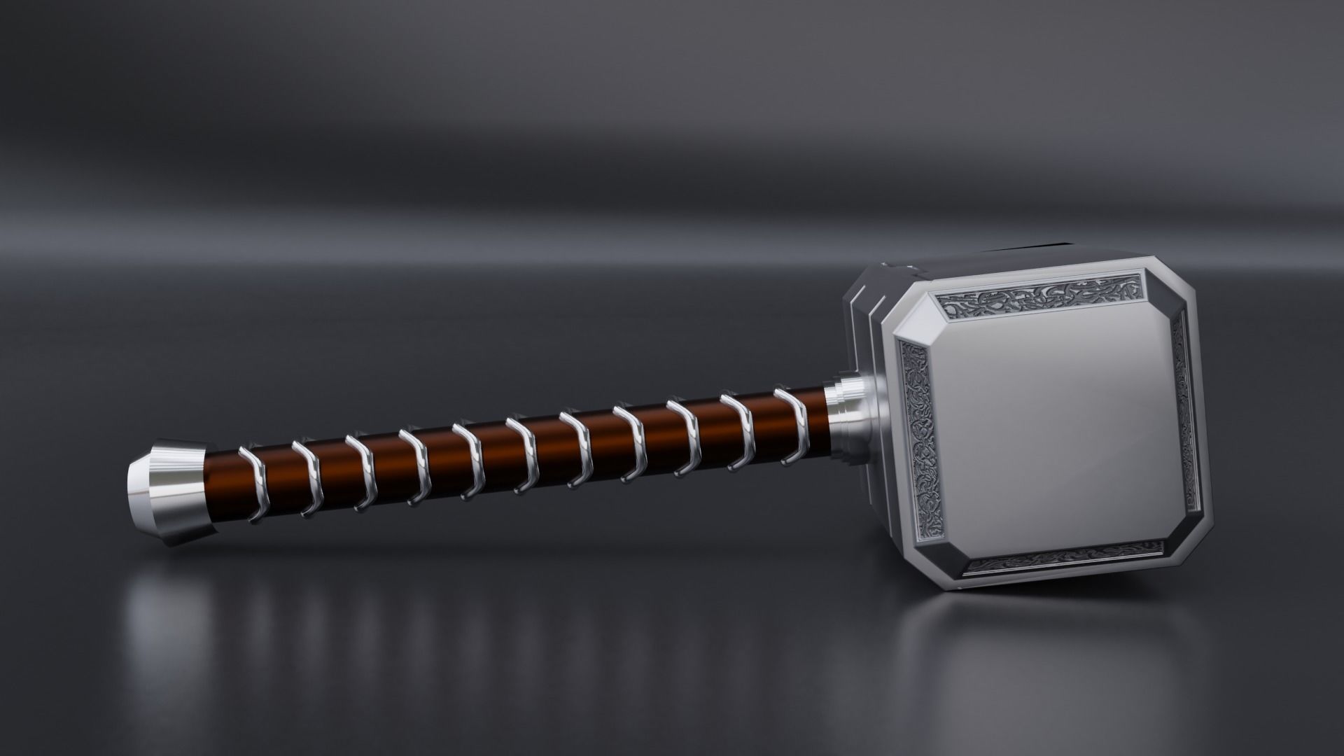 Thor hammer Mjolnir 3D model_1